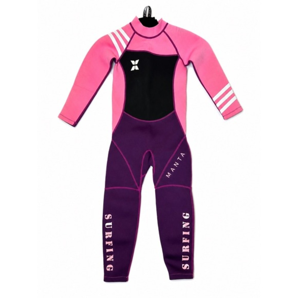 Dive & Sail Manta Kids XL Full Body Wetsuit Pink Purple Neoprene Surf Suit